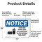 Signmission Food And Drink Area No Biohazards OSHA Notice Sign, Plastic, 14in W x 10in L, 2PK OS-2PACK-NS-P-1014-L-12814 - alternate 5